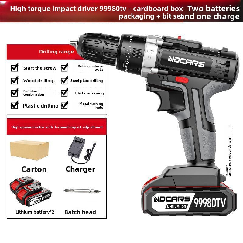 Lithium Cordless Drill Driver with Impact Function
