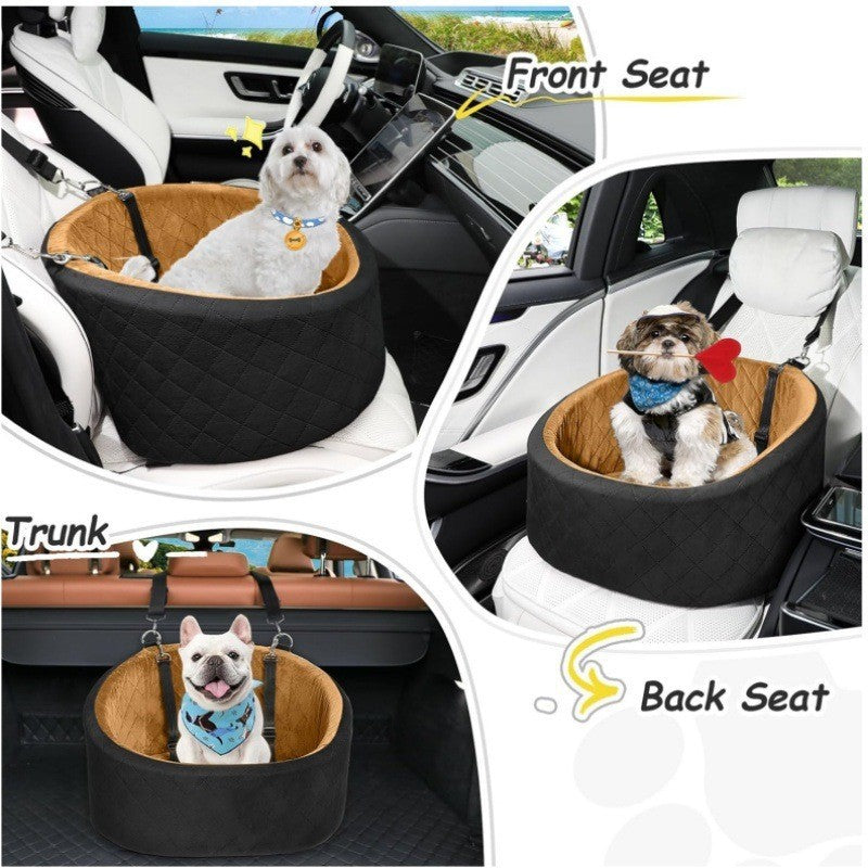 Portable Plush Dog Car Seat Nest Washable Pet Carrier