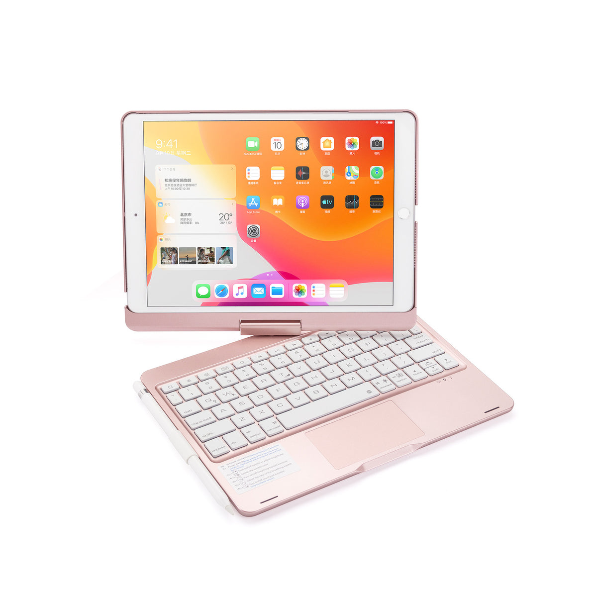 10.2-inch tablet case Bluetooth keyboard