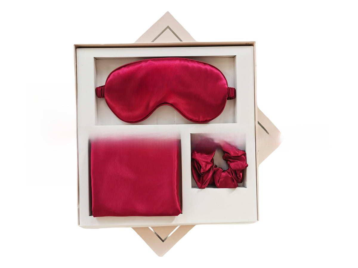 Silk-like four-piece sleep eye mask set