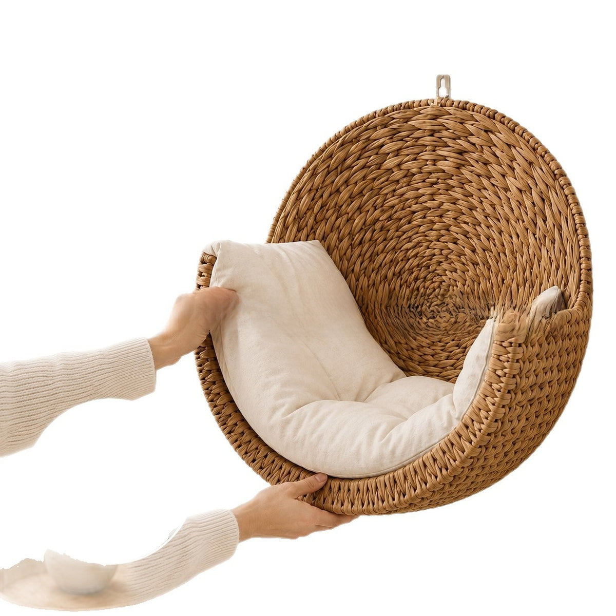 Handwoven Hanging Cat Bed Cozy Suspended Nest