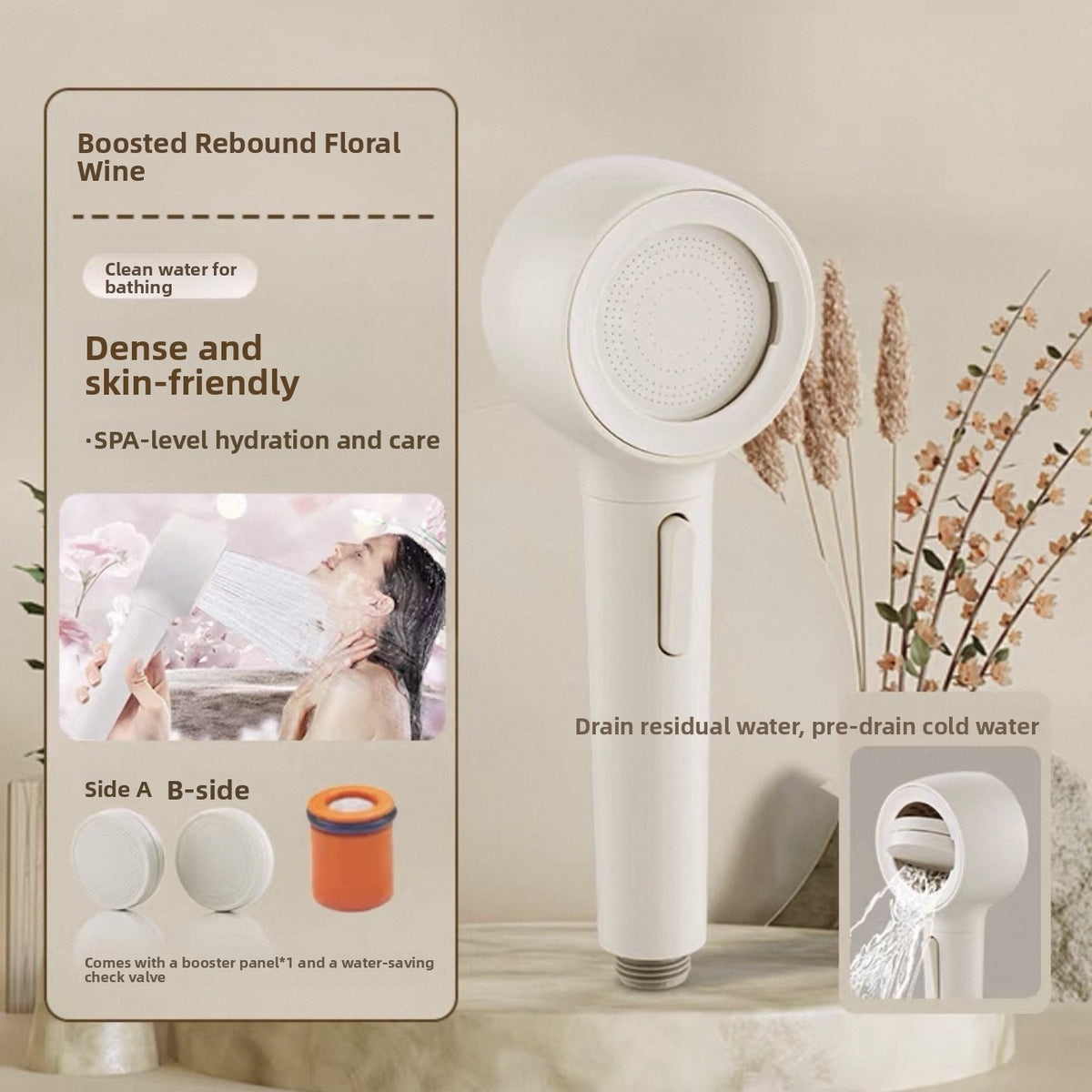 Seven-Stream Shower Head Set