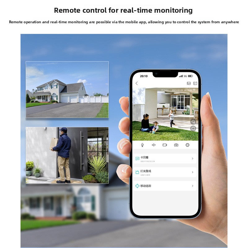 4G WiFi Solar Security Camera with Dual Lens Full-Color Night Vision Motion Detection