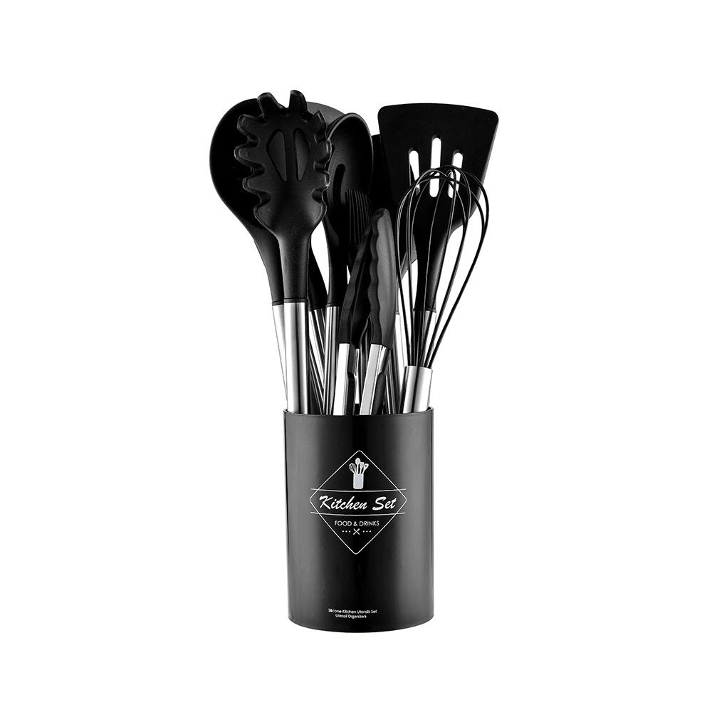 Stainless Steel Handle Silicone Cooking Tool Set