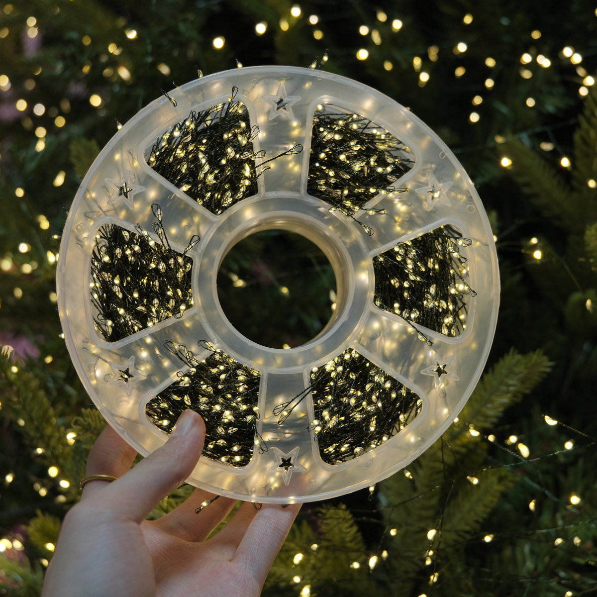 LED Christmas green string firecracker lights