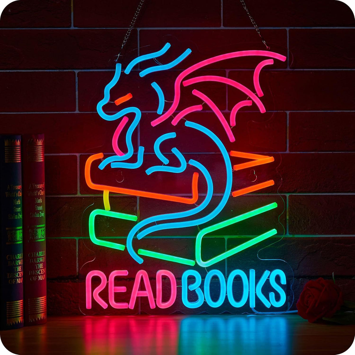 Dimmable LED Reading Neon Sign Wall Decor Light