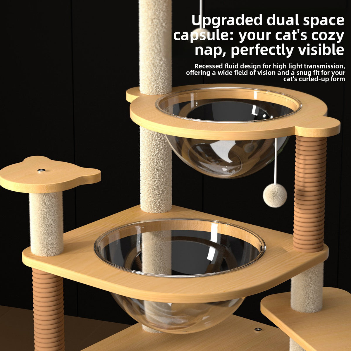 Multi-functional Cat Tree with Bed and Scratching Post
