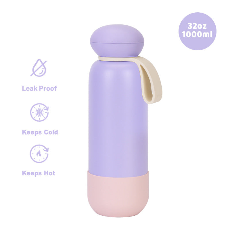 Large-capacity sports water bottle