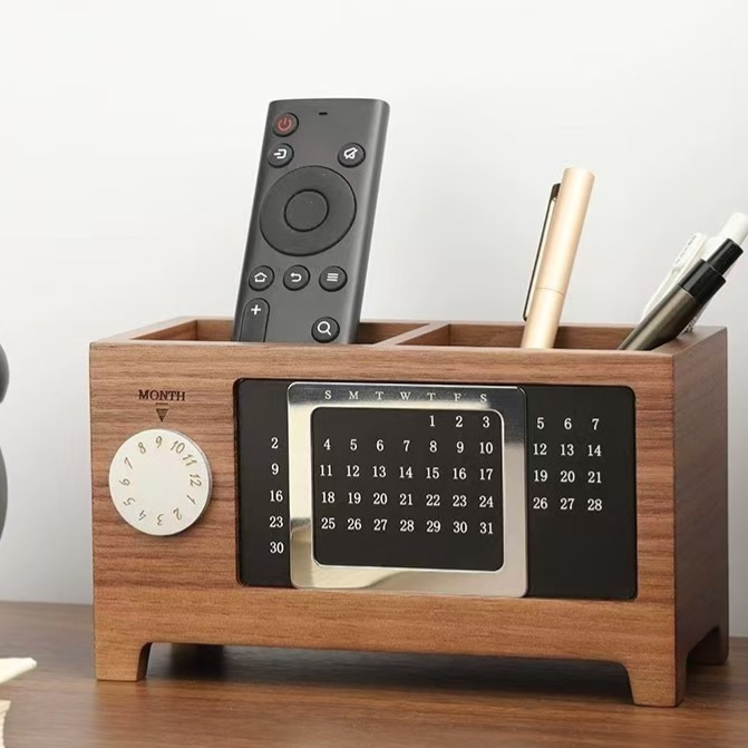 Wooden desktop organizer