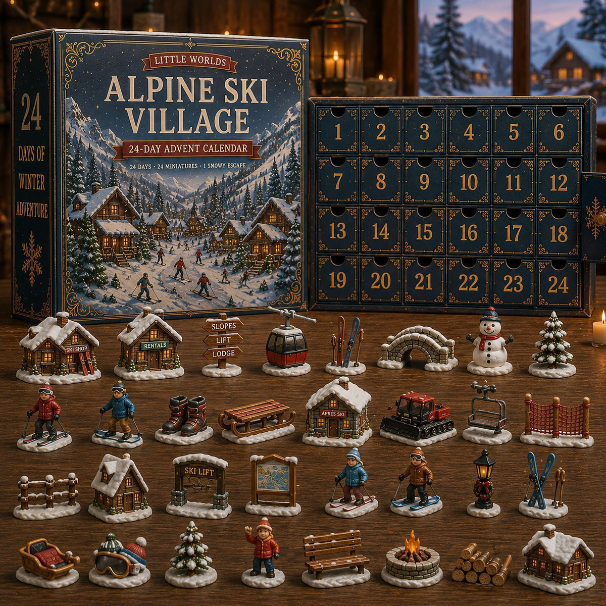 Christmas Advent Calendar Acrylic Blind Box Decoration Collectible Toy