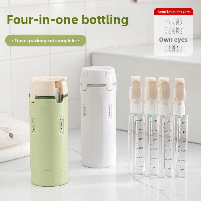 Four-in-One Travel Refillable Toiletry Bottles