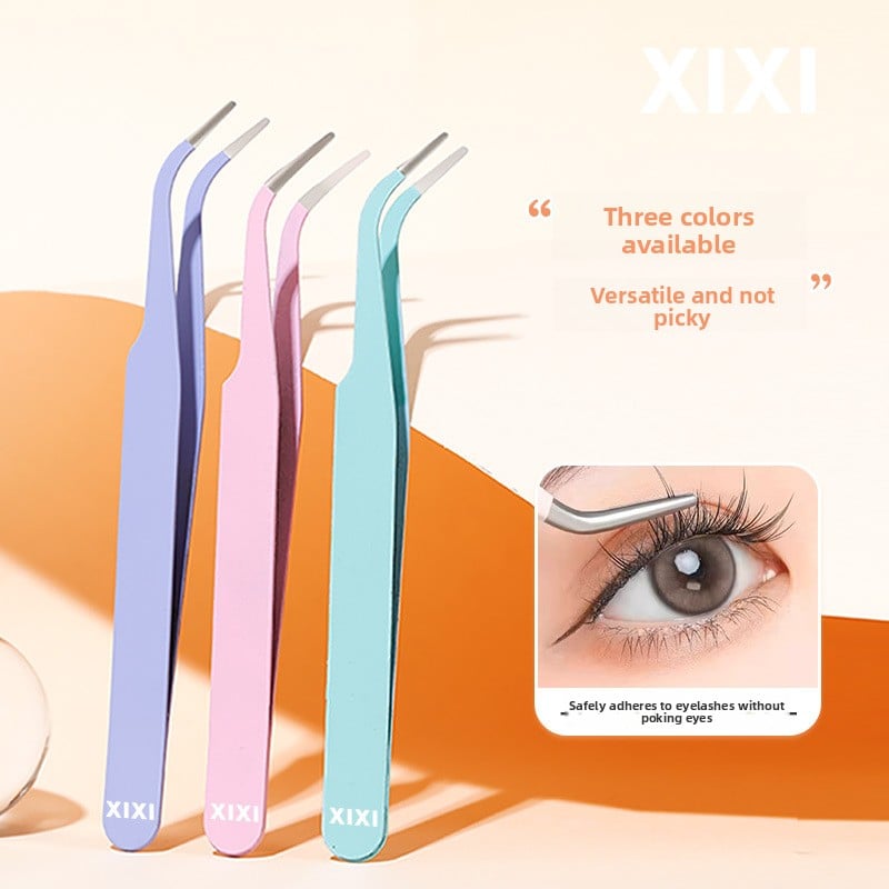 Pliers-type precision false eyelash accessory tool