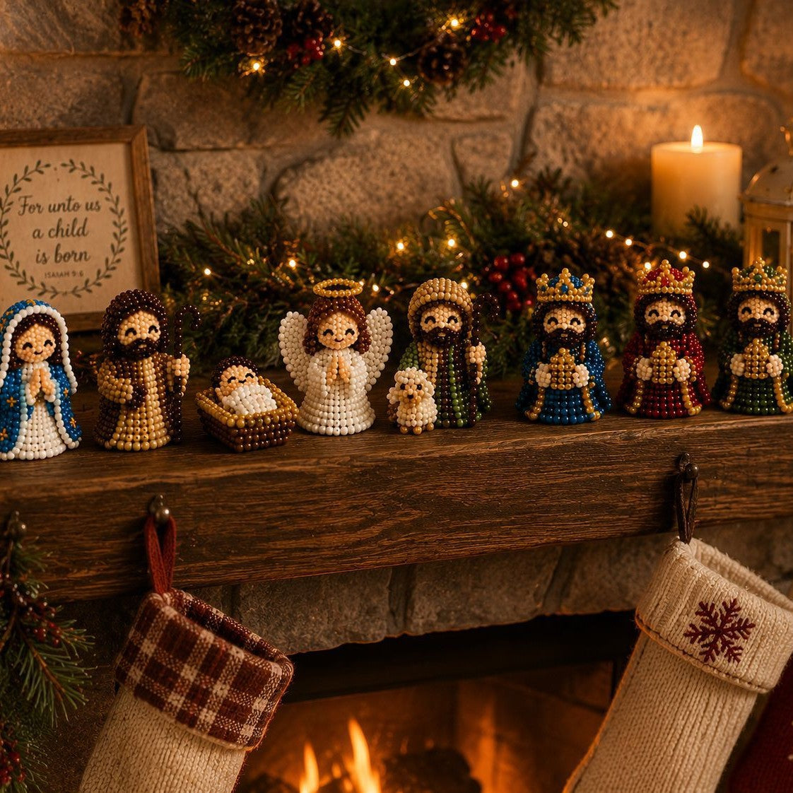 3D Beaded Nativity DIY Craft Kit