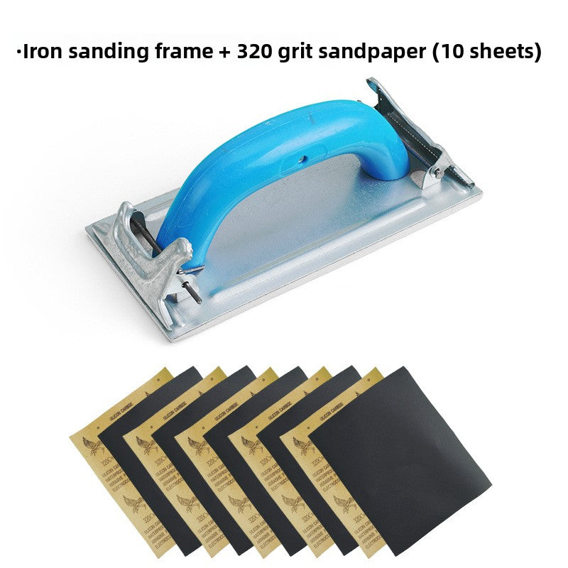 Semi-Circular Corner Sandpaper Holder with Self-Adhesive Base