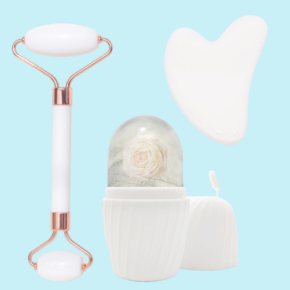 3-Piece Facial Ice Mold and Massage Tool Set