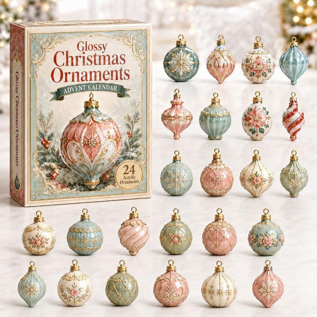 Christmas Advent Calendar Acrylic Blind Box Decoration Collectible Toy