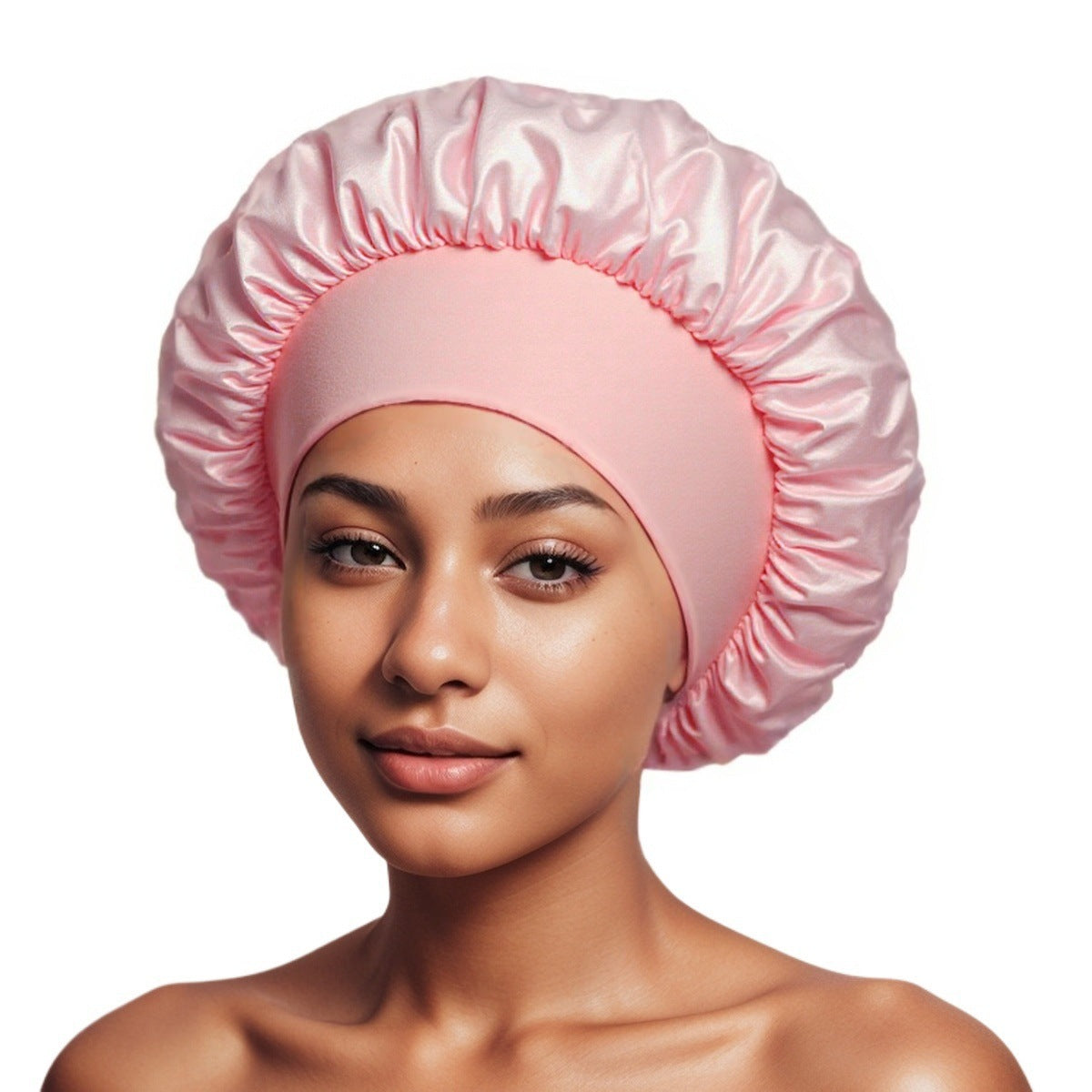 Satin Wide Brim Shower and Sleep Cap