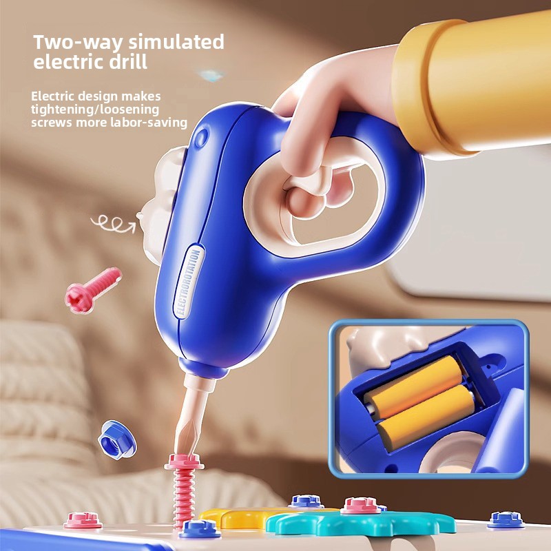 Childrens Pretend Play Toolbox with Electric Drill