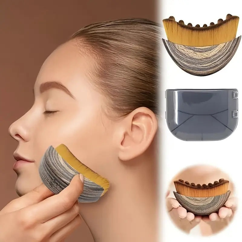Lymphatic Contour Facial Massage Brush Portable Handheld Body Care Tool
