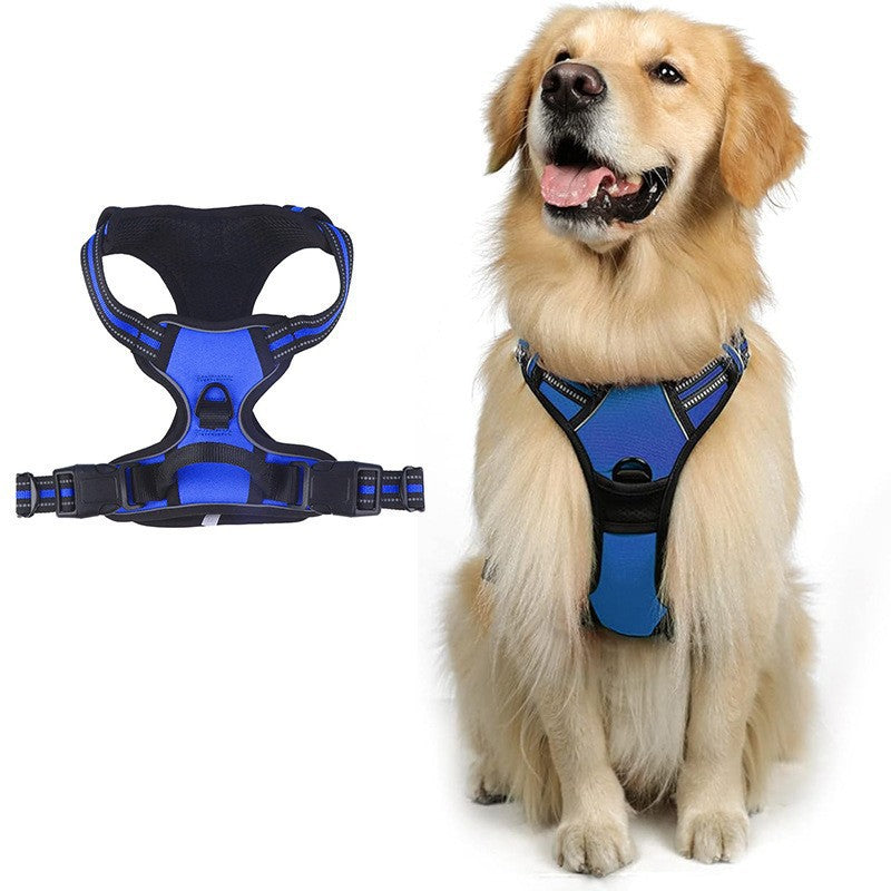 Reflective Vest-Style Pet Harness with Leash