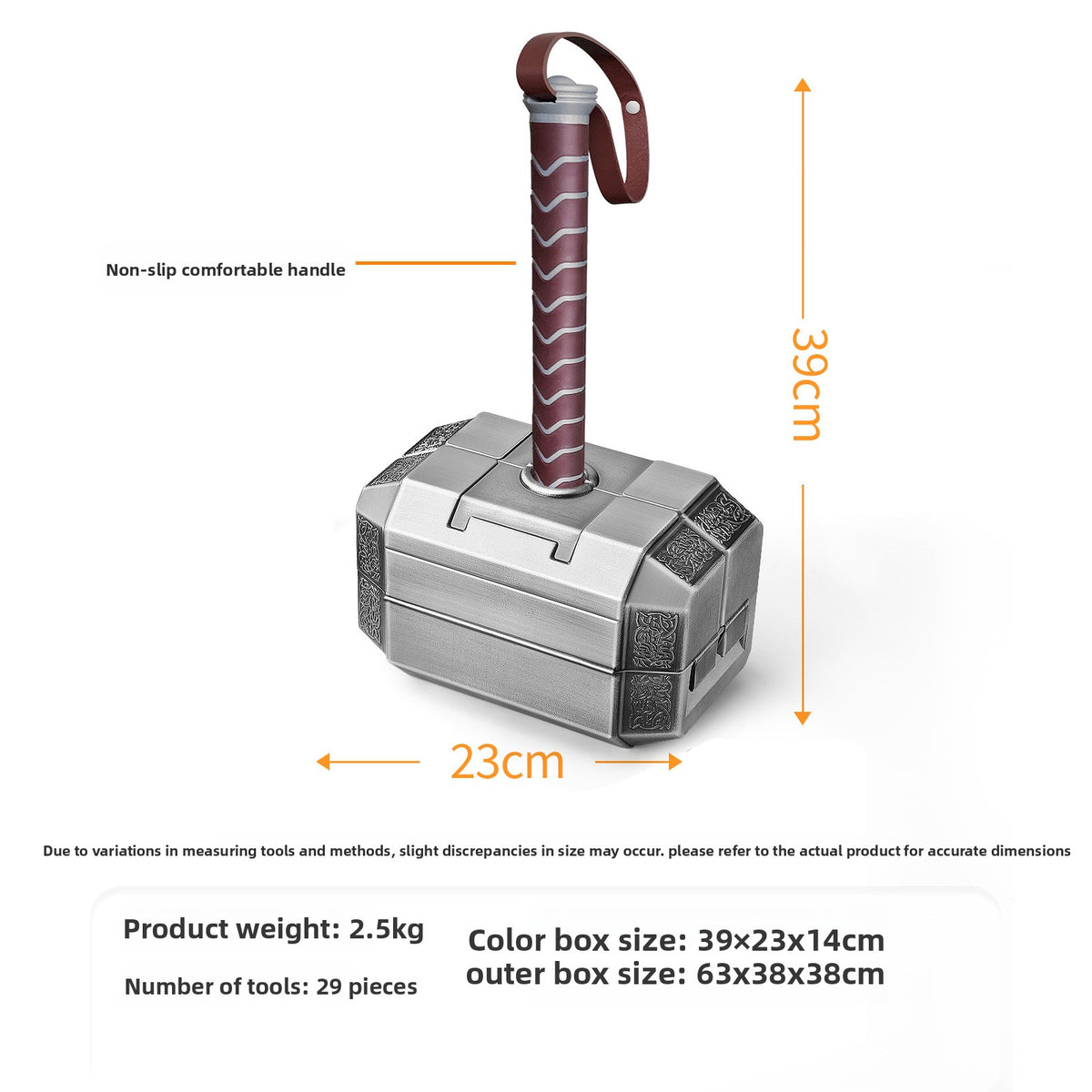 Hammer-Shaped Toolbox Household Repair Kit