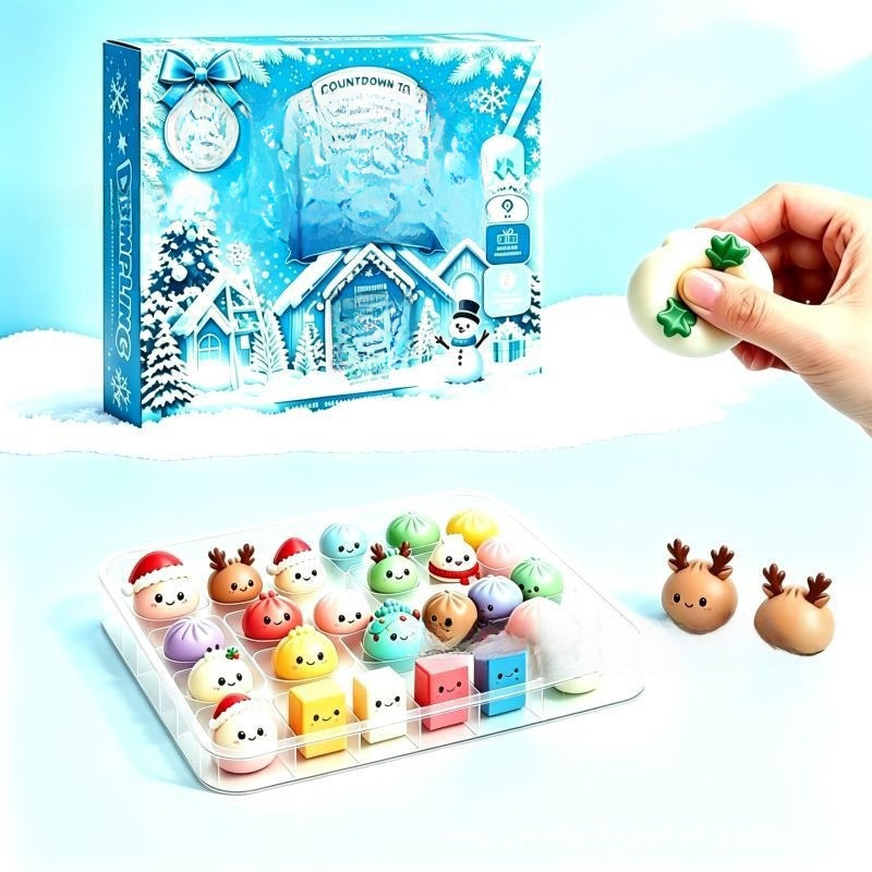 24-Pack Christmas Countdown Advent Calendar Squeeze Stress Relief Blind Box