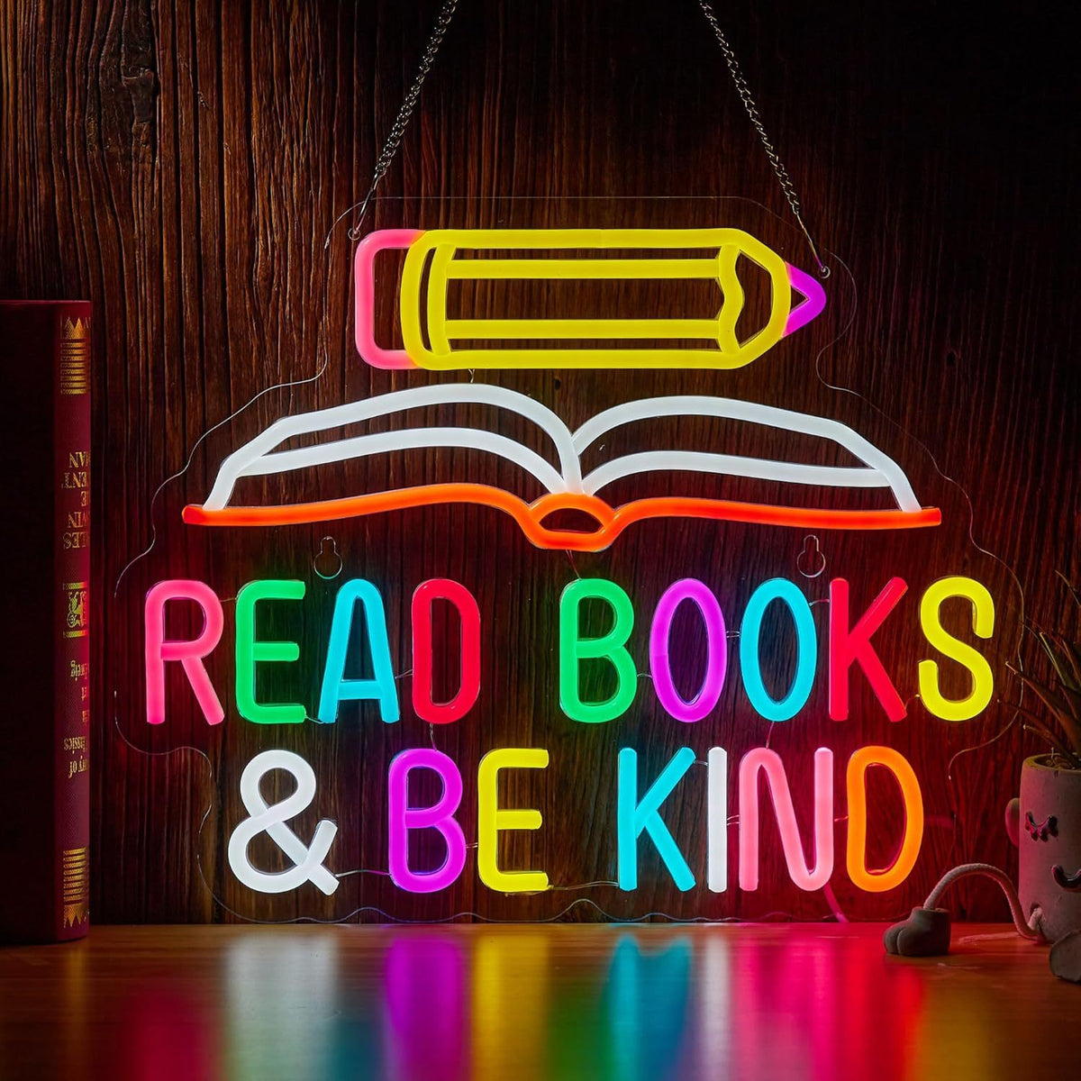 Dimmable LED Reading Neon Sign Wall Decor Light
