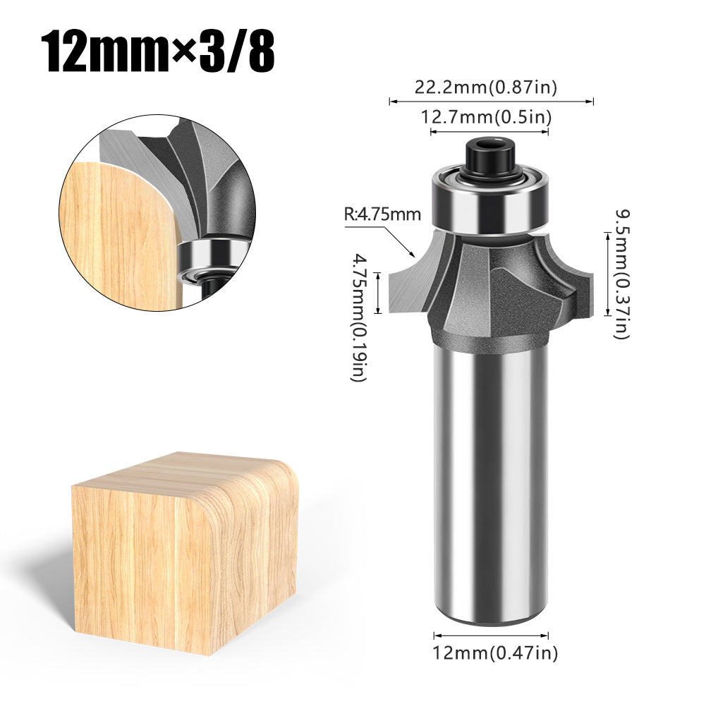 Tungsten Steel Round Angle Woodworking Milling Cutter