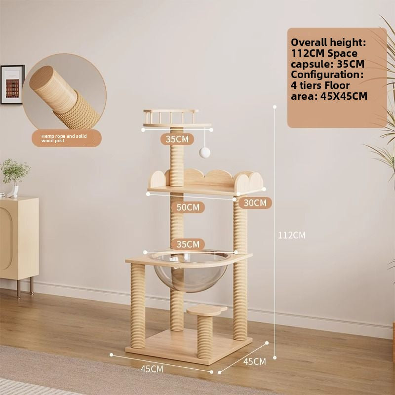 Solid Wood Cat Climbing Tree