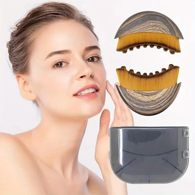 Lymphatic Contour Facial Massage Brush Portable Handheld Body Care Tool