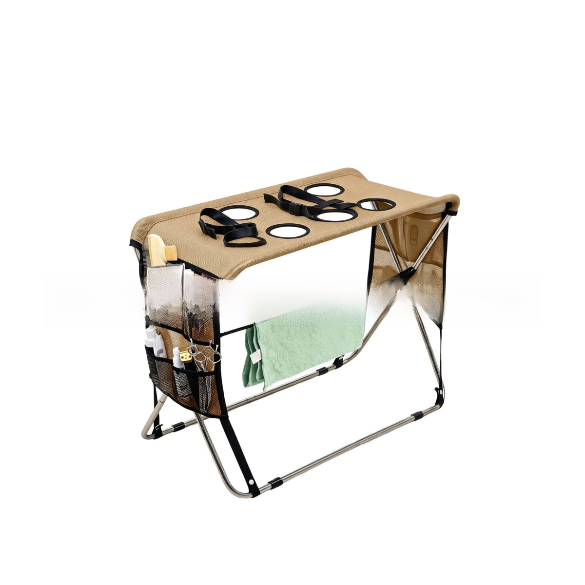 Foldable Pet Grooming Table Stainless Steel Frame