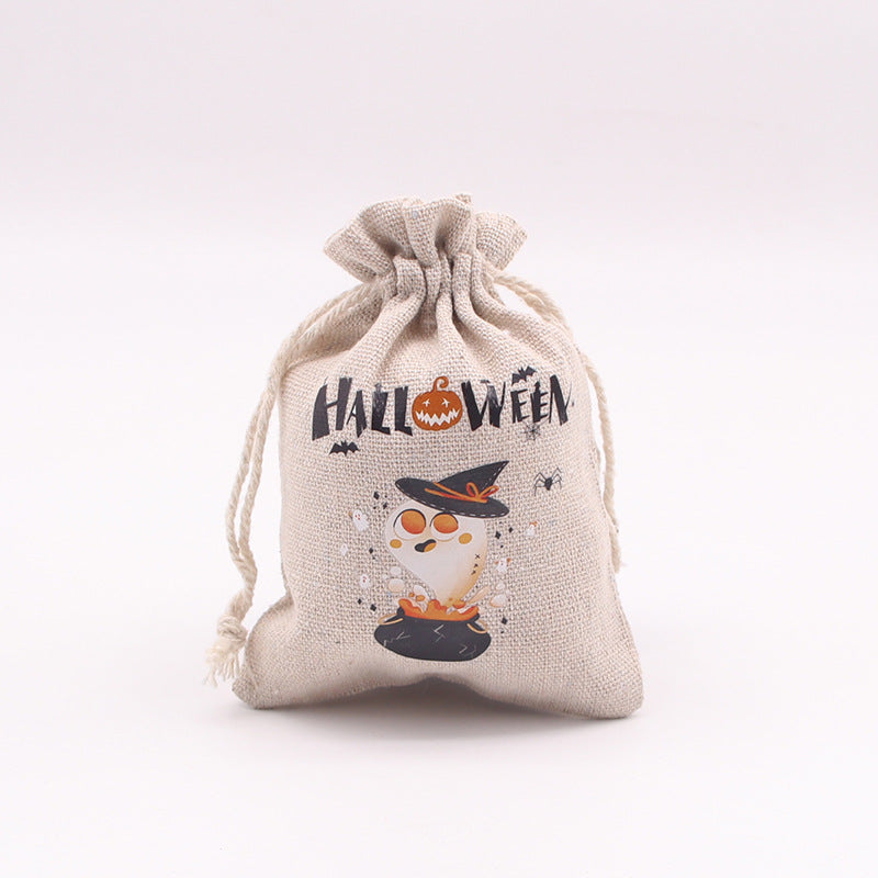 Halloween Cotton Drawstring Gift Bag