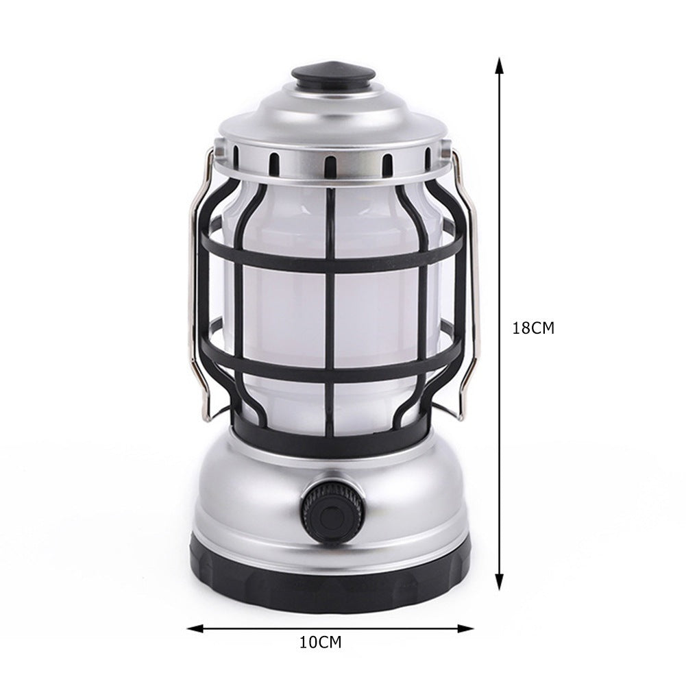 Solar Camping Lantern with Flame Effect
