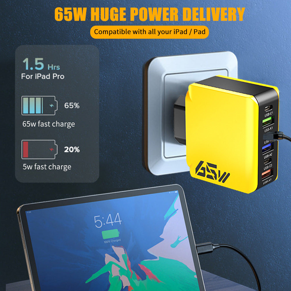 65W Multi Port USB PD Charger