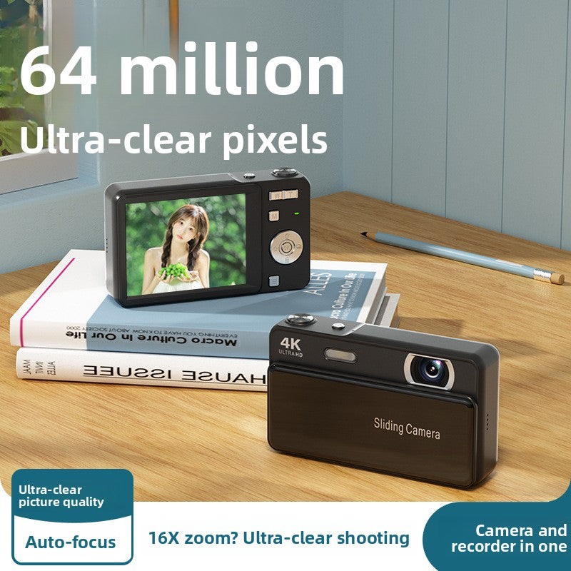 Sliding Digital Camera with 4K HD Video and Photo