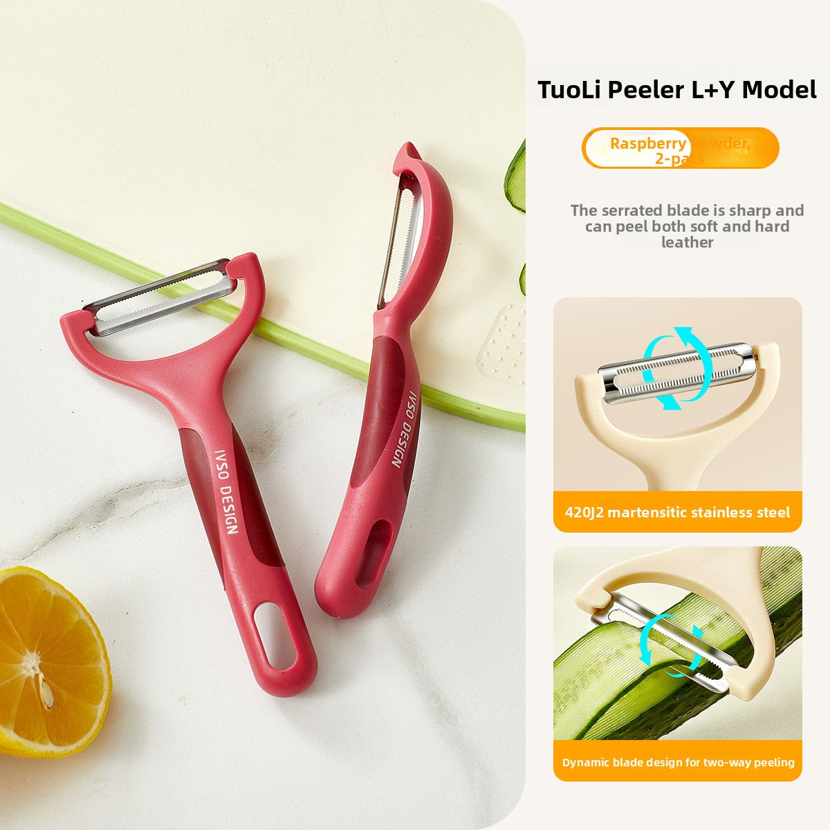 Ivso Kitchen Peeler and Grater Set
