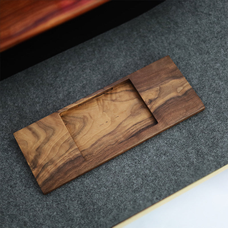 Walnut Wood Keyboard and Touchpad Stand with Wrist Rest