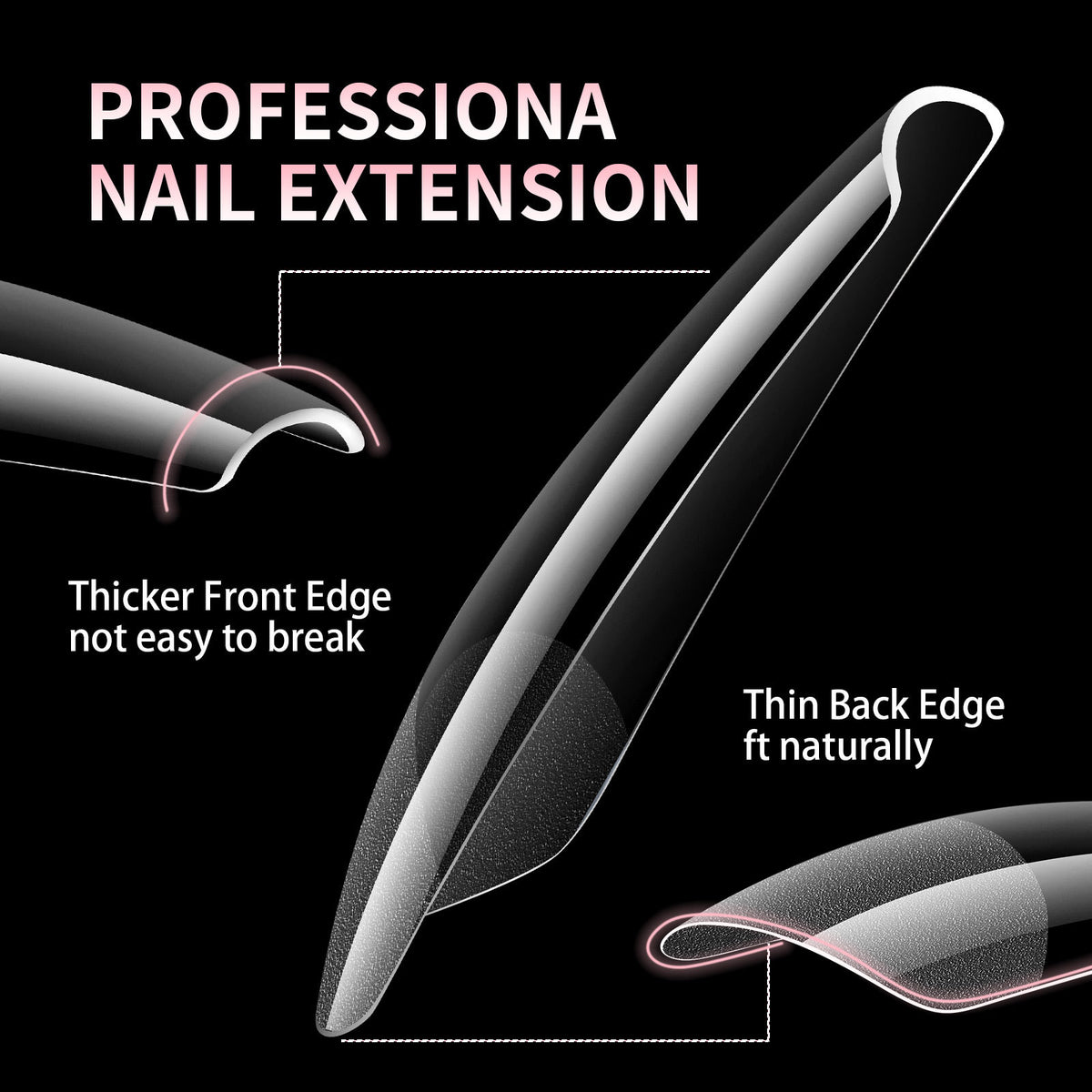Semi-Frosted Artificial Nail Tips