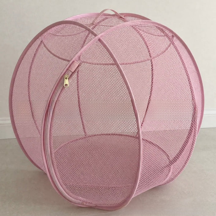 Rolling Mesh Cat Playpen Foldable Outdoor Pet Enclosure with Handle
