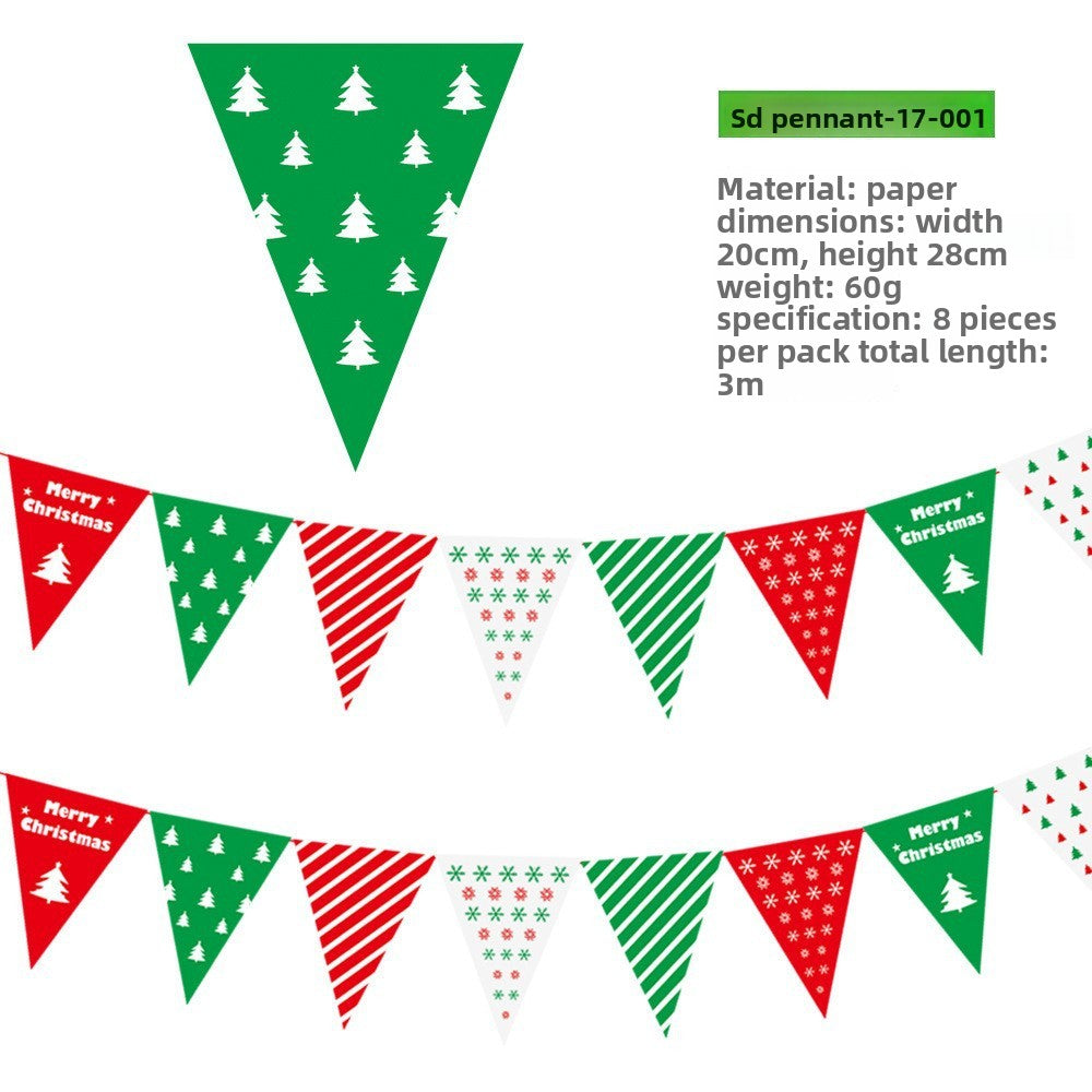 Christmas Decorative Paper Flags and Pennants