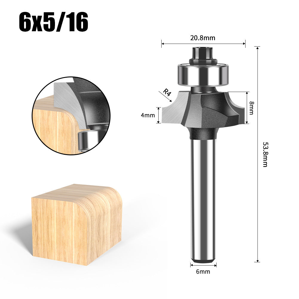 Tungsten Steel Round Angle Woodworking Milling Cutter