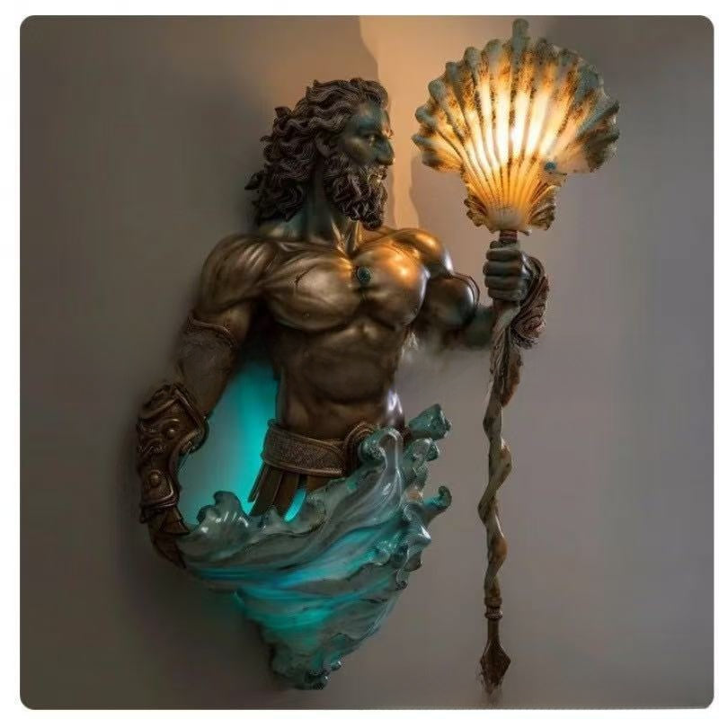 Mermaid Art Resin Wall Lamp