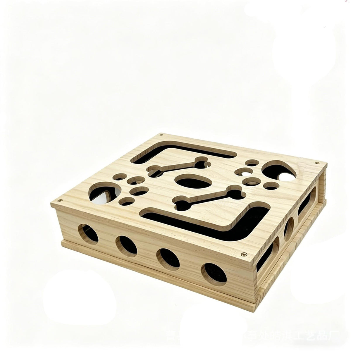 Wooden Cat Puzzle Toy Box