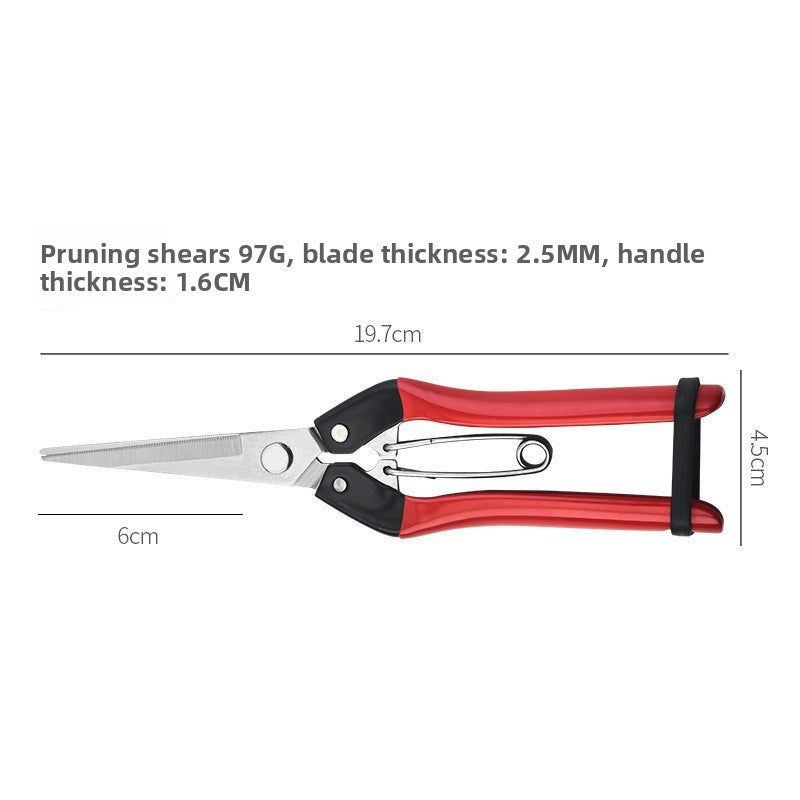 Stainless Steel Multifunctional Rubber Handle Garden Pruning Shears