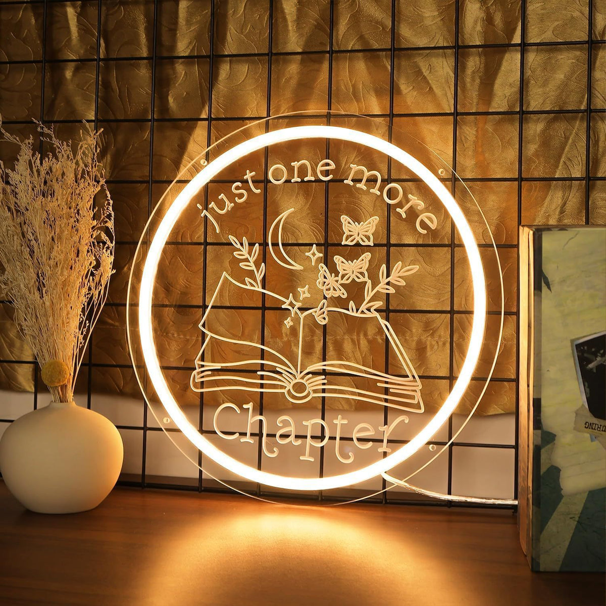 Dimmable LED Reading Neon Sign Wall Decor Light