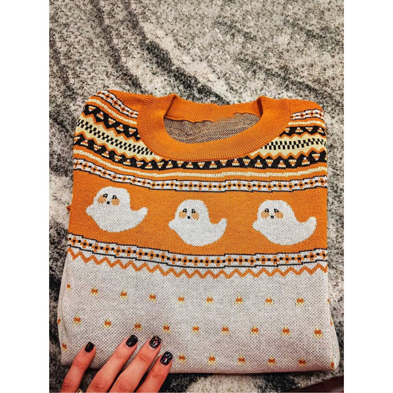 Women's 3D Printed Long Sleeve Sweatshirt Halloween Squirrel Novelty Top