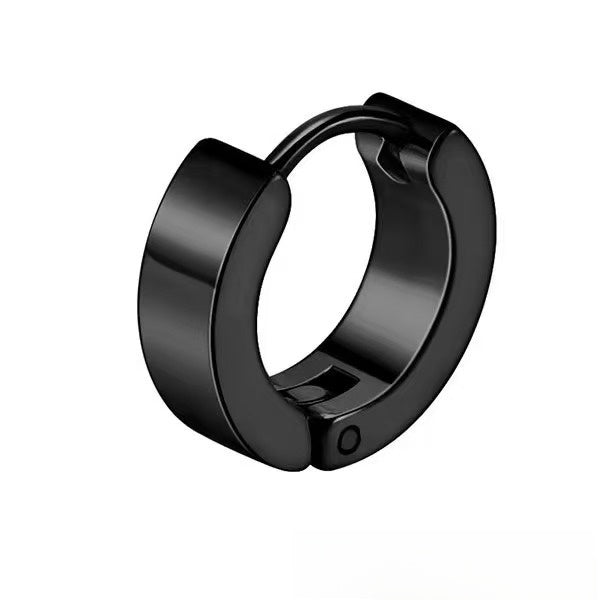 Men's Punk Style Stainless Steel Hoop Earrings
