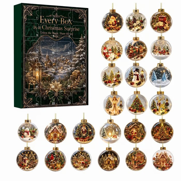 Christmas Advent Calendar Acrylic Blind Box Decoration Collectible Toy