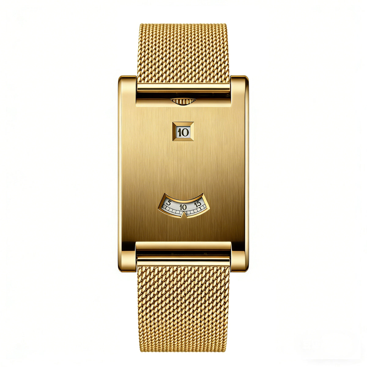 Square Digital Leather Strap Watch