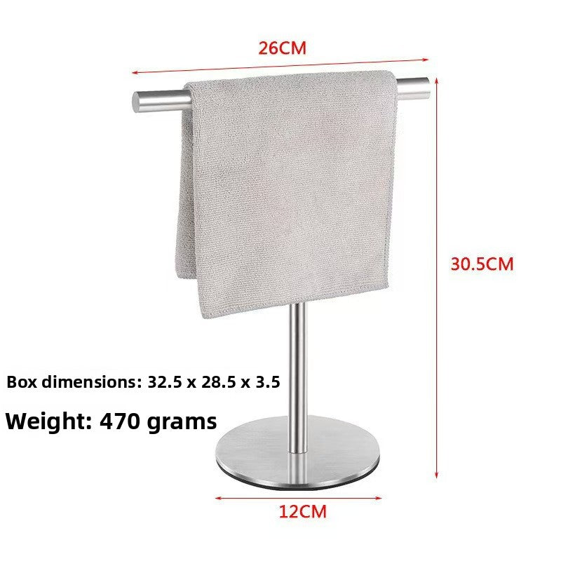Towel Bar Round Bottom Square Bottom Self-adhesive Simple Towel Rack